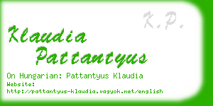 klaudia pattantyus business card